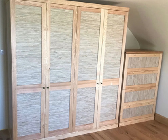 Ash wardrobe and chest of drawers